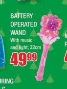 Battery Operated Wand With music And Light 32cm-Each