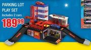 Parking Lot Play Set With 2 Cars