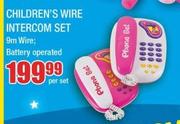 Children`S Wire Intercom Set (9m Wire, Battery Operated)-Per Set