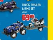 Truck, Trailer & Bike Set 25cm