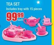 15 Piece Tea Set With Tray-Each