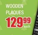Wooden Plaques 35 x 25-Each