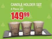 Candle Holder Set 4 Piece Set