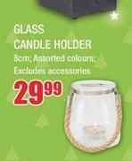 Glass Candle Holder 8cm