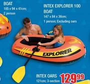 Intex Explorer 100 Boat 147 x 84 x 36cm 1 Person Excluding Oars