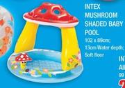 Intex Mushroom Shaded Baby Pool 102 x 89cm, 13cm Water Depth