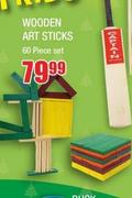 Wooden Art Sticks 60 Piece Set