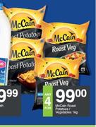 McCain Roast Potatoes/Vegetables-4 x 1Kg