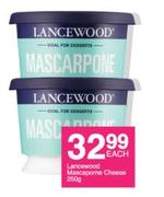 Lancewood Mascarpone Cheese-250g Each