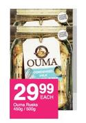 Ouma Rusks-450g/500g Each