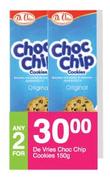 De Vries Choc Chip Cookies-2 x 150g