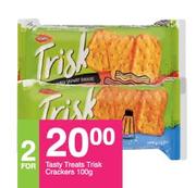 Tasty Treats Trisk Crackers-2 x 100g