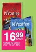 Mokate Ny Coffee 2 In 1/3 In 1-12's Each