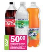 Coke/No Sugar/ Light/ Tab/ Fanta Orange/ No Sugar-3x2.25Ltr