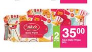 Save Baby Wipes-2 x 80's
