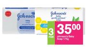 Johnson's Baby Soap-3 x 175g