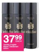 Yardley English Blazer Deodorant-200ml Each