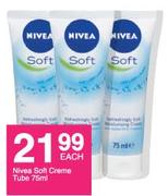 Nivea Soft Cream Tube-75ml Each