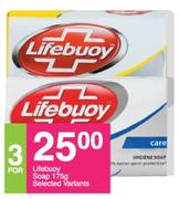 Lifebuoy Soap (Selected Variants)-For 3 x 175g