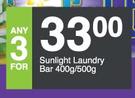 Sunlight Laundry Bar-3x400g/500g