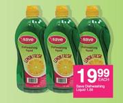Save Dishwashing Liquid-1.5Ltr Each