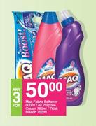 Maq Fabric Softener 500ml/ All Purpose Cream 750ml/ Thick Bleach 750ml-For Any 3
