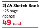 Croxley A4 Sketch Book-Each