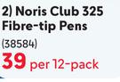 Staedtler Noris Club 325 Fibre-Tip Pens-Per 12 Pack