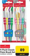 Faber Castle 4 Pack Classic Paint Brush Set-Per Set