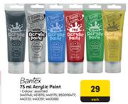 Bantex 75ml Acrylic Paint-Each