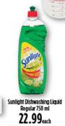 Sunlight Dishwashing Liquid Regular-750ml Each