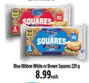 Blue Ribbon White Or Brown Squares-220g Each