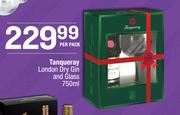 Tanqueray London Dry Gin And Glasses-750ml Per Pack