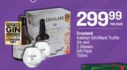 Cruxland Kalahari Gin/ Black Truffle Gin And 2 Glasses Gift Pack-750ml Per Pack