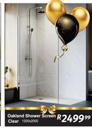 Oakland Shower Screen Clear-1200 x 2000