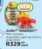 Zuru Smashers Mini Jurassic Assorted Light Up Dino's ZURU74107-Each