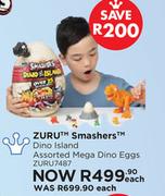 Zuru Smashers Dino Island Assorted Mega Dino Eggs ZURU7487-Each
