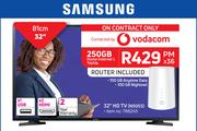 Samsung 32" (81cm) HD TV N5003-On 250GB Home Internet L Top Up (36 Months)