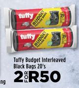 Tuffy Budget Interleaved Black Bags-For 2 x 20's