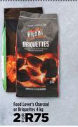 Food Lover's Charcoal Or Briquettes-For 2 x 4Kg