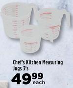 Chef's Kitchen Measuring Jugs-3's Each