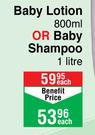 BabyThings Baby Lotion 800ml Or Baby Shampoo 1Ltr-Each