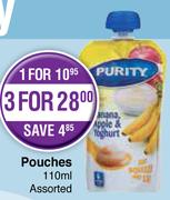 Purity Pouches Assorted-For 3 x 110ml 