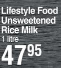 Lifestyle Food Unsweetened Rice Milk-1L