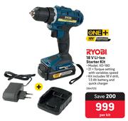 Ryobi 18V Li-Ion Starter Kit XD-180-Per Kit
