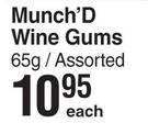 Munch'D Wine Gums Assorted-65g Each