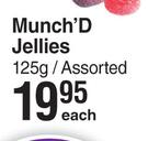 Munch'D Jellies Assorted-125g Each