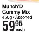 Munch'D Gummy Mix Assorted-450g Each