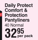 Kotex Daily Protect Comfort Protection Pantyliners (Normal)-40 Per Pack