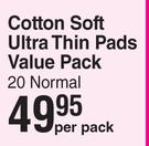 Always Cotton Soft Ultra Thin Pads Value Pack (Normal)-20 Per Pack